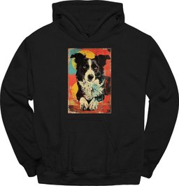 Border Collie Punk Dog Hoodie Gift For Dog Lover