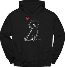 Bichon Frise Sketch Dog Hoodie Gift For Dog Lover