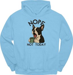 Boston Terrier Not Today Hoodie Gift For Dog Lover