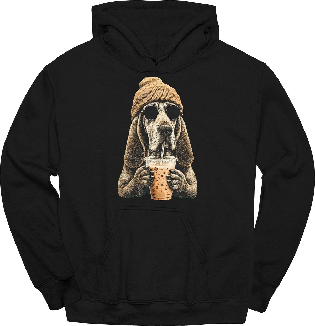Bloodhound Hipster Dog Hoodie Gift For Dog Lover