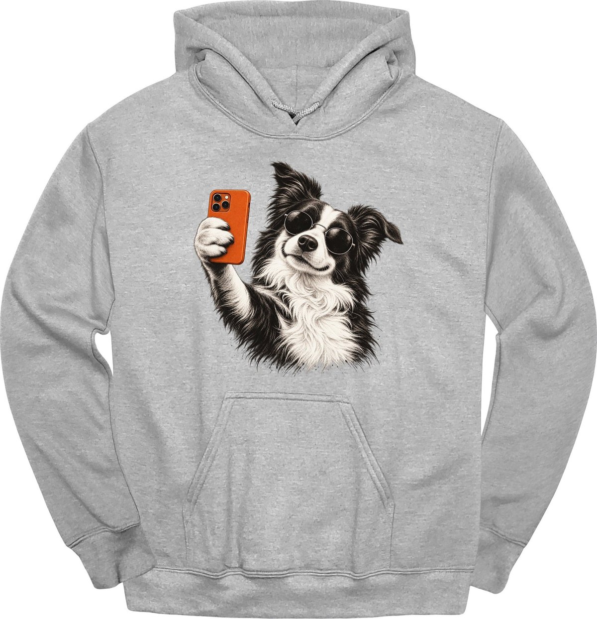 Border Collie Selfie Dog Hoodie Gift For Dog Lover