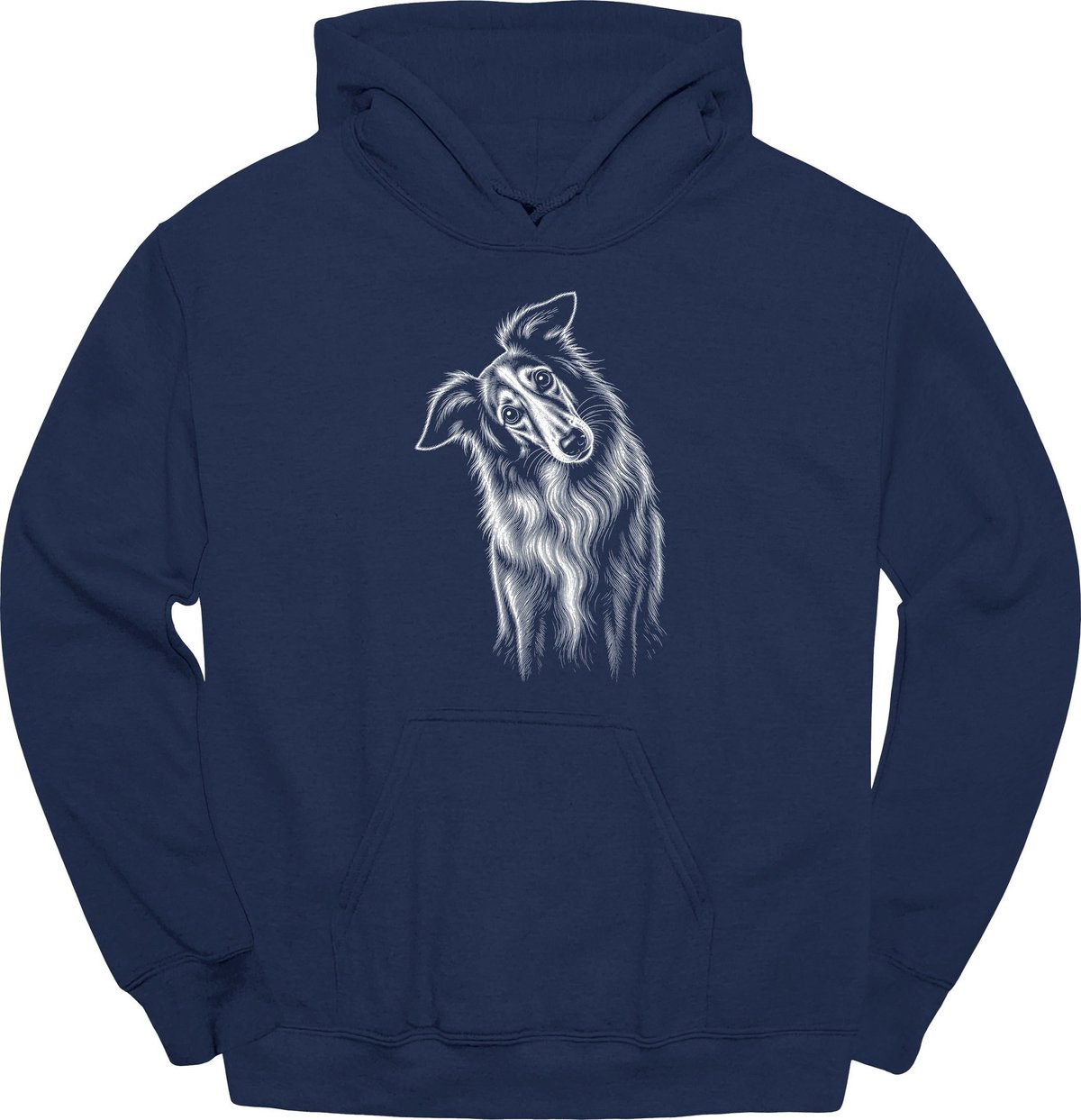 Borzoi Tilted Dog Hoodie Gift For Dog Lover