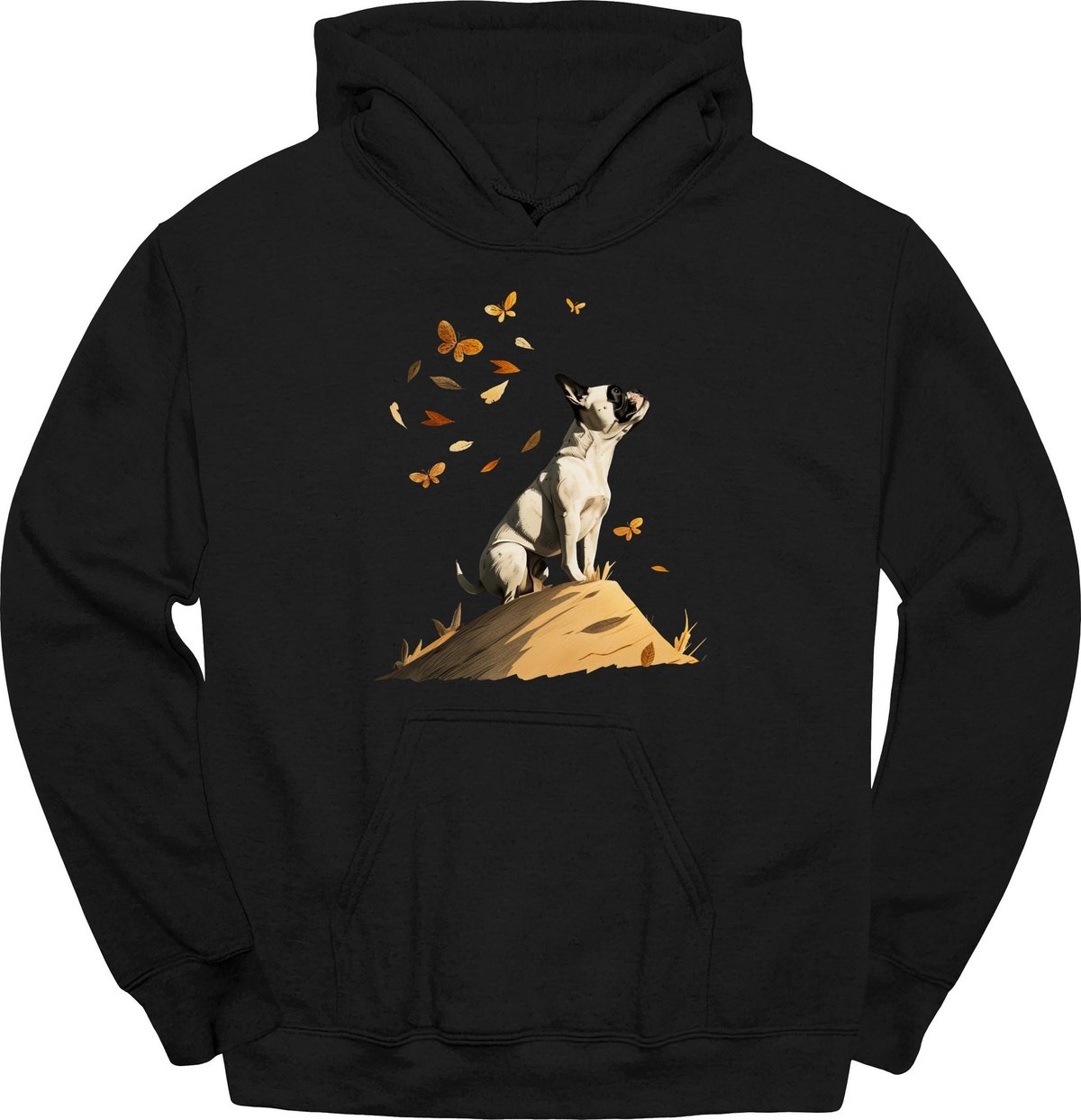 Boston Terrier Fall Dog Hoodie Gift For Dog Lover