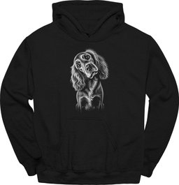 Cocker Spaniel Tilted Dog Hoodie Gift For Dog Lover