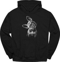 French Bulldog Tilted Dog Hoodie Gift For Dog Lover