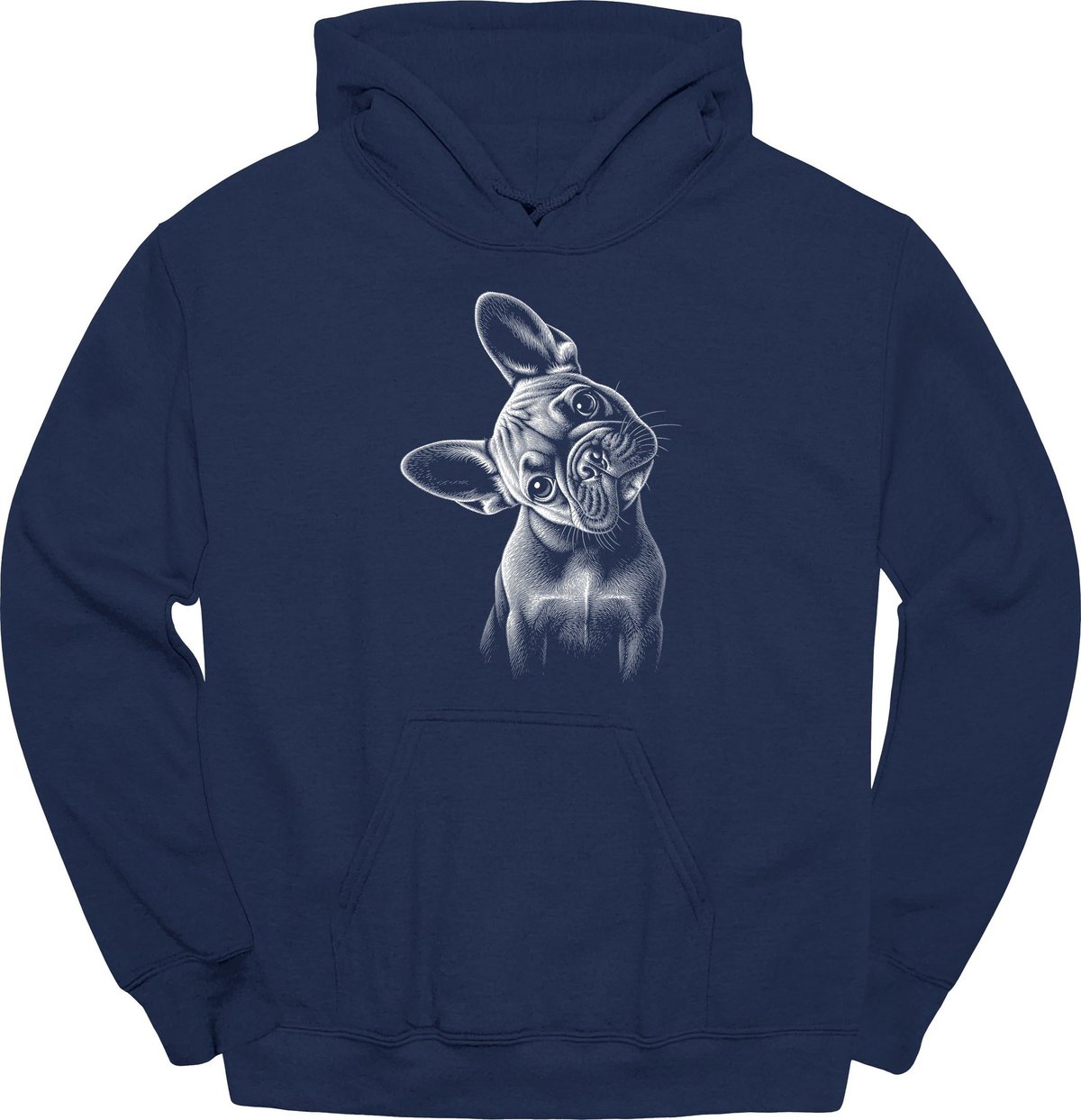 French Bulldog Tilted Dog Hoodie Gift For Dog Lover