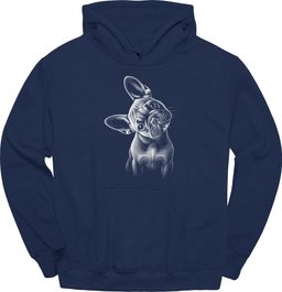 French Bulldog Tilted Dog Hoodie Gift For Dog Lover
