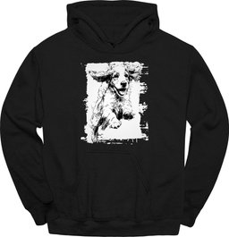 Cocker Spaniel Running Dog Hoodie Gift For Dog Lover