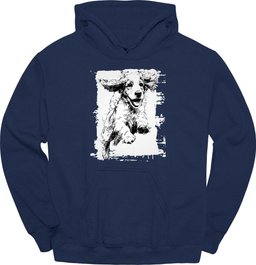 Cocker Spaniel Running Dog Hoodie Gift For Dog Lover