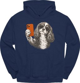 Cavalier King Charles Spaniel Selfie Dog Hoodie Gift For Dog Lover