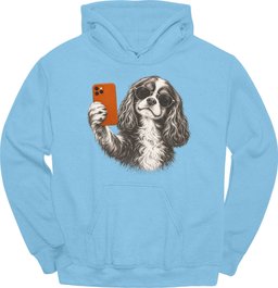 Cavalier King Charles Spaniel Selfie Dog Hoodie Gift For Dog Lover