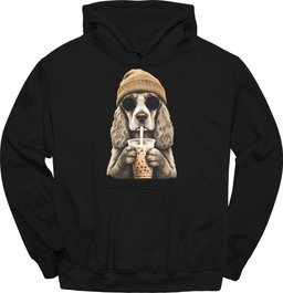 Cocker Spaniel Hipster Dog Hoodie Gift For Dog Lover
