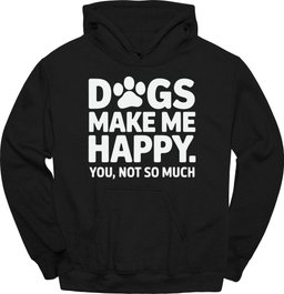 Dogs Make Me Happy Hoodie Gift For Dog Lover