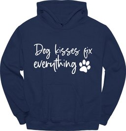 Dog Kisses Fix Everything Hoodie Gift For Dog Lover
