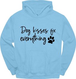 Dog Kisses Fix Everything Hoodie Gift For Dog Lover