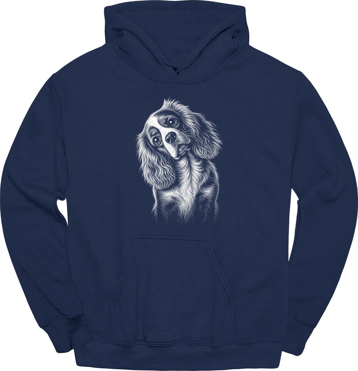 Cavalier King Charles Spaniel Tilted Dog Hoodie Gift For Dog Lover
