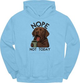 Chocolate Labrador Not Today Hoodie Gift For Dog Lover