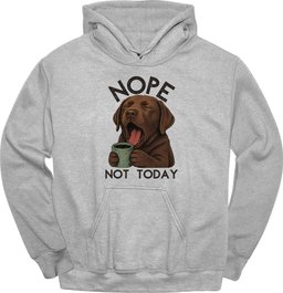 Chocolate Labrador Not Today Hoodie Gift For Dog Lover