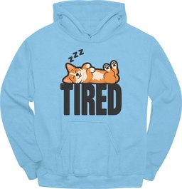 Corgi Tired Dog Hoodie Gift For Dog Lover