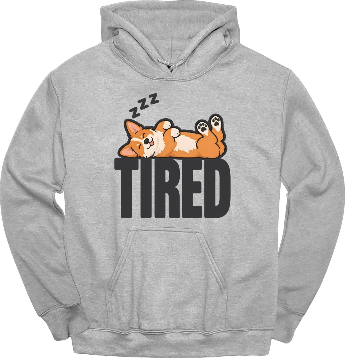 Corgi Tired Dog Hoodie Gift For Dog Lover