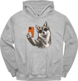Finnish Spitz Selfie Dog Hoodie Gift For Dog Lover