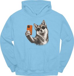 Finnish Spitz Selfie Dog Hoodie Gift For Dog Lover