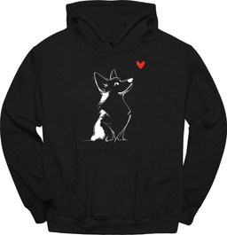 Corgi Sketch Dog Hoodie Gift For Dog Lover