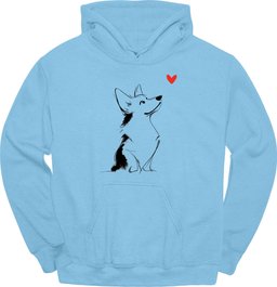 Corgi Sketch Dog Hoodie Gift For Dog Lover