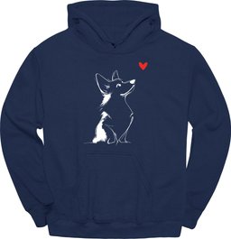 Corgi Sketch Dog Hoodie Gift For Dog Lover