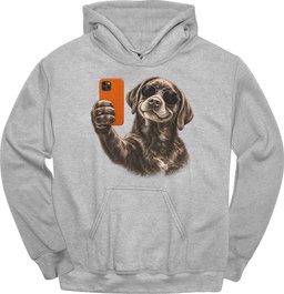 Chocolate Labrador Selfie Dog Hoodie Gift For Dog Lover