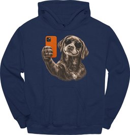 Chocolate Labrador Selfie Dog Hoodie Gift For Dog Lover