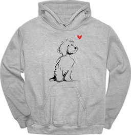 Cavapoo Sketch Dog Hoodie Gift For Dog Lover