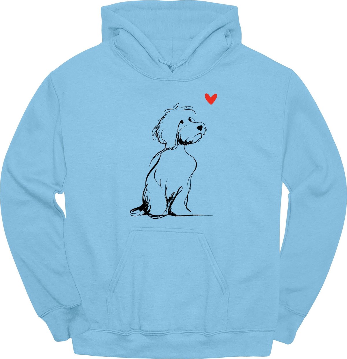 Cavapoo Sketch Dog Hoodie Gift For Dog Lover