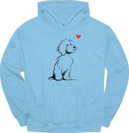 Cavapoo Sketch Dog Hoodie Gift For Dog Lover