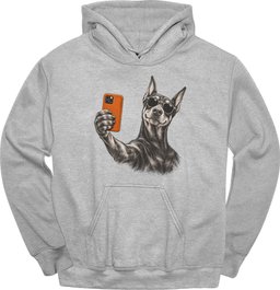 Doberman Selfie Dog Hoodie Gift For Dog Lover