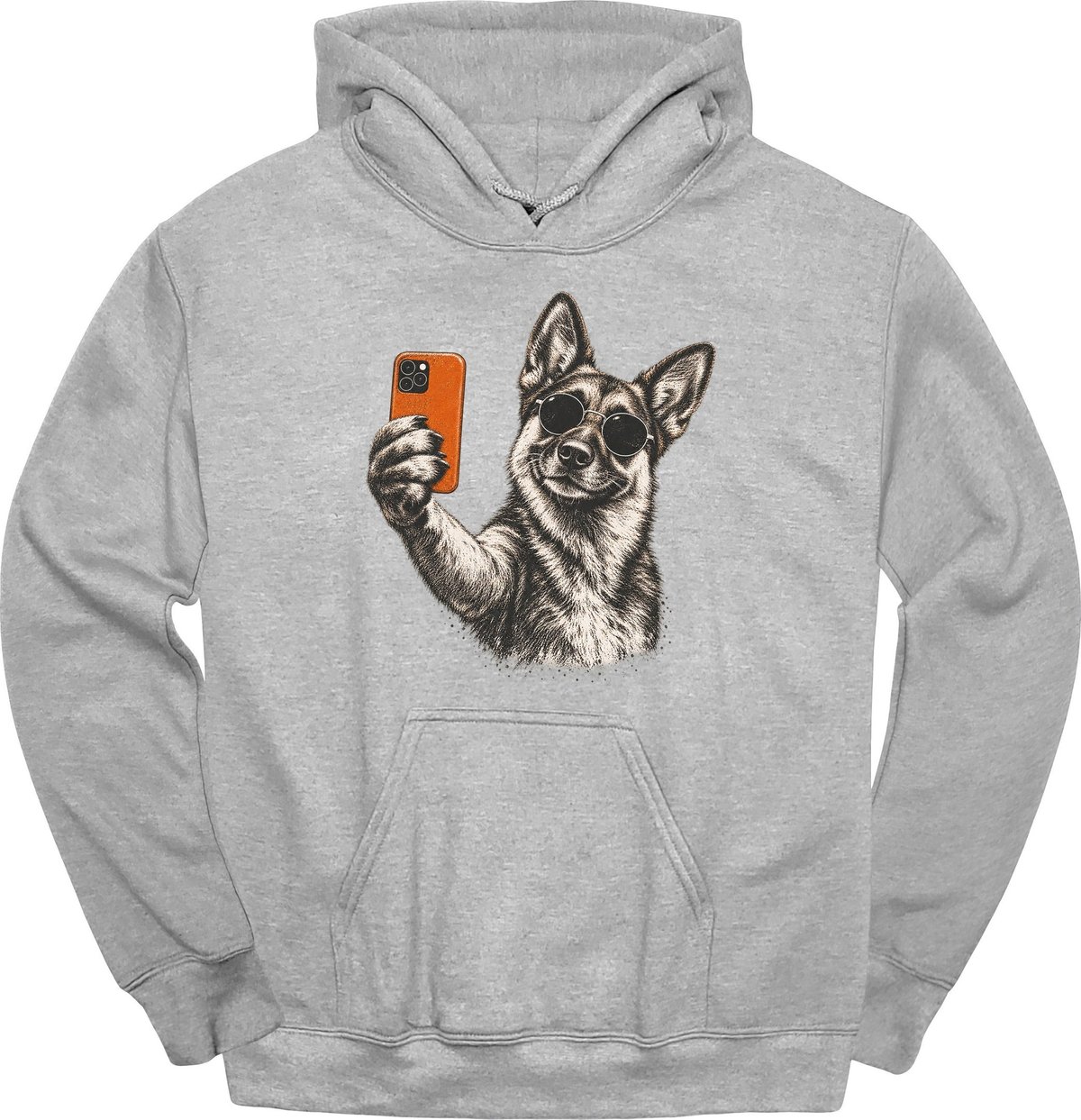 German Shepherd Selfie Dog Hoodie Gift For Dog Lover