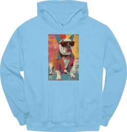 Bulldog Punk Dog Hoodie Gift For Dog Lover