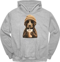 Chocolate Labrador Hipster Dog Hoodie Gift For Dog Lover