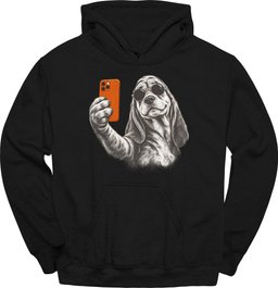 Bloodhound Selfie Dog Hoodie Gift For Dog Lover