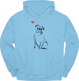 Boxer Sketch Dog Hoodie Gift For Dog Lover