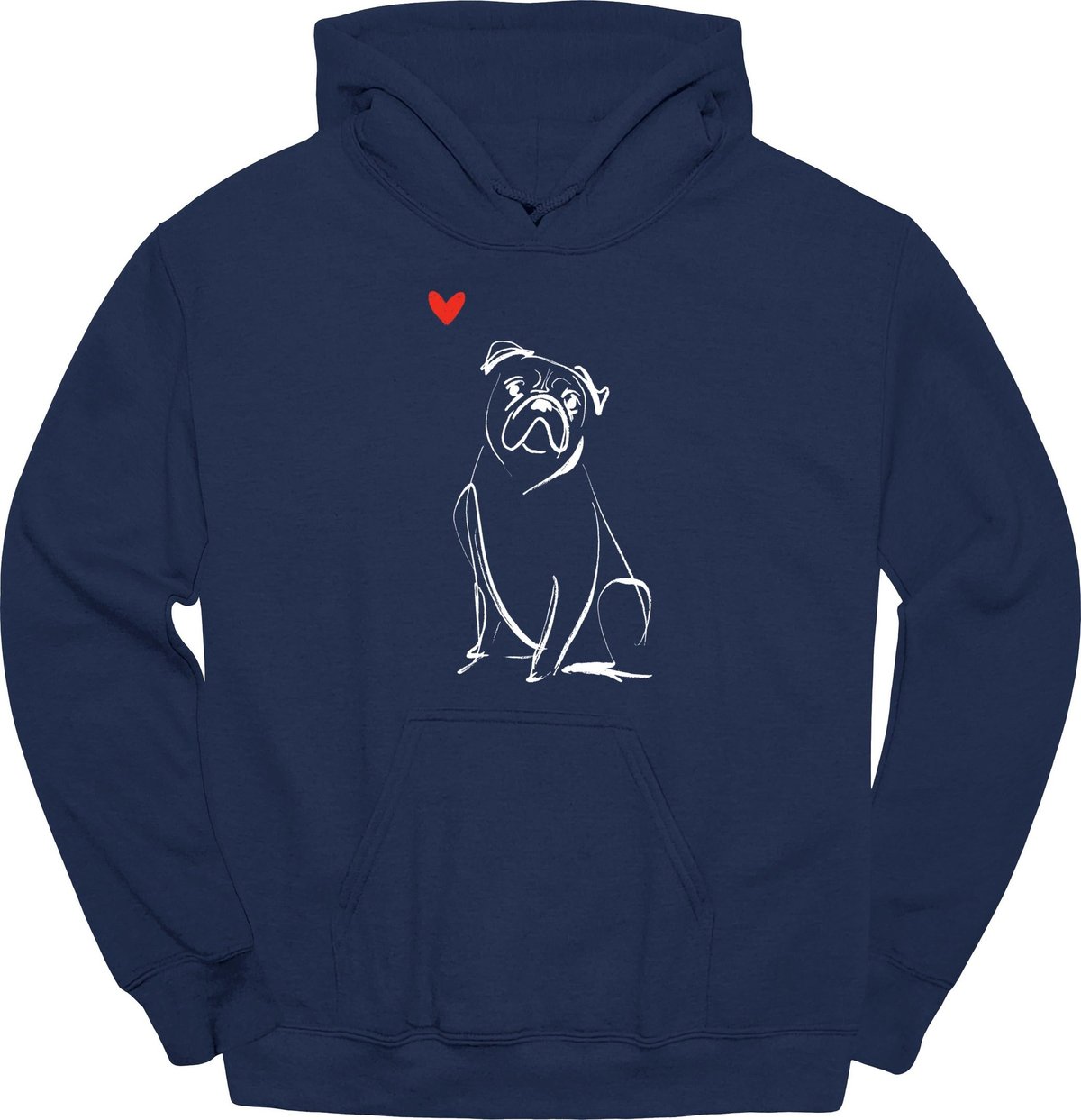 Boxer Sketch Dog Hoodie Gift For Dog Lover