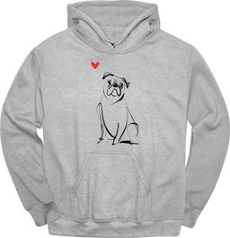 Boxer Sketch Dog Hoodie Gift For Dog Lover