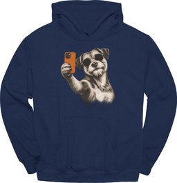 Border Terrier Selfie Dog Hoodie Gift For Dog Lover
