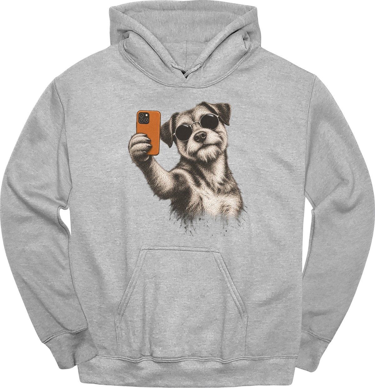 Border Terrier Selfie Dog Hoodie Gift For Dog Lover