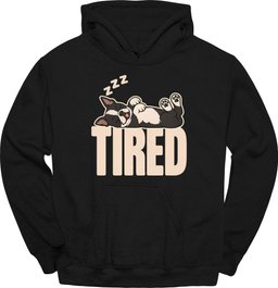 Boston Terrier Tired Dog Hoodie Gift For Dog Lover