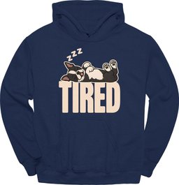 Boston Terrier Tired Dog Hoodie Gift For Dog Lover
