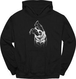 Border Collie Tilted Dog Hoodie Gift For Dog Lover