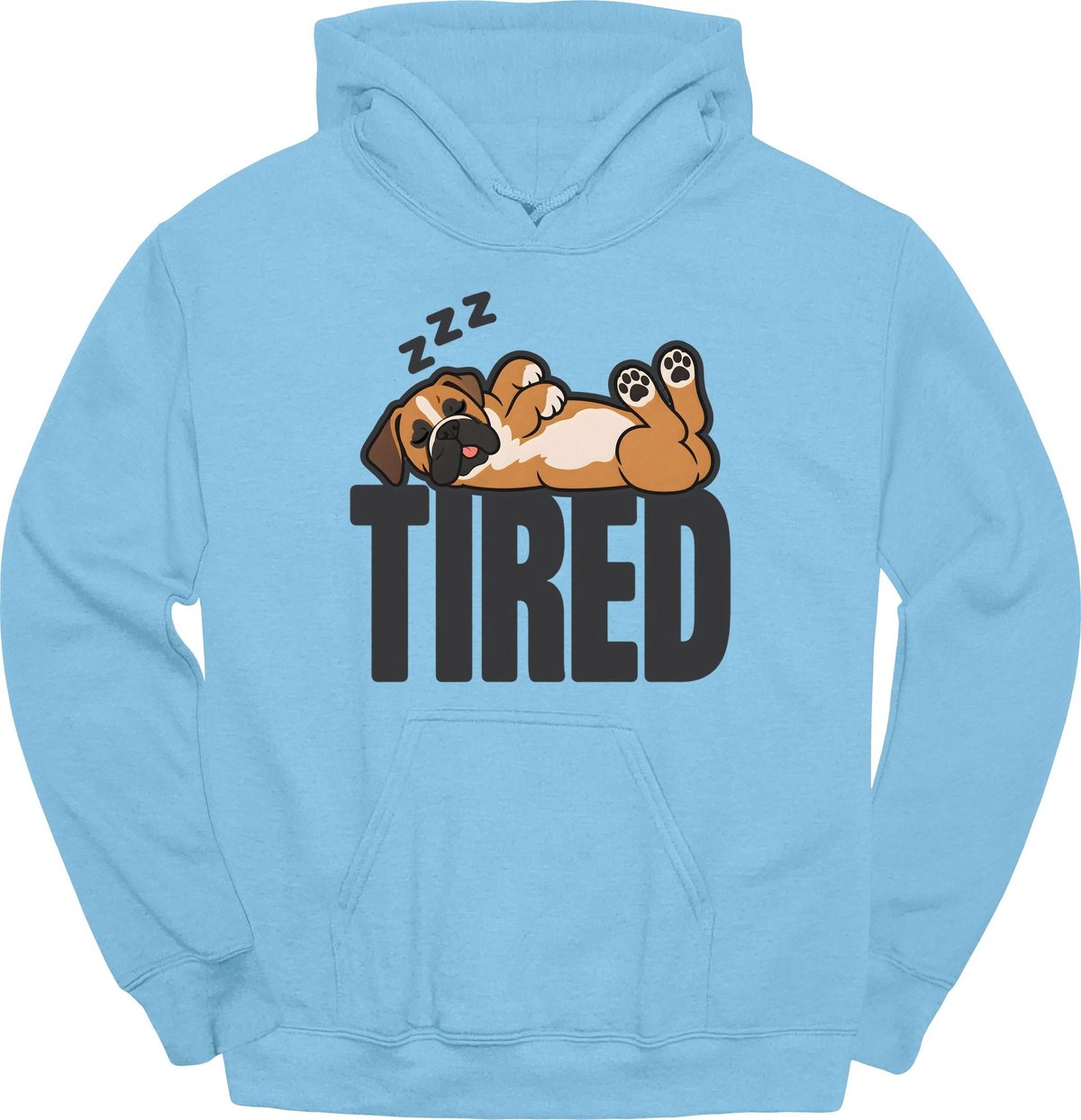 Boxer Tired Dog Hoodie Gift For Dog Lover