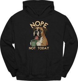 Boxer Not Today Hoodie Gift For Dog Lover