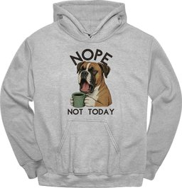 Boxer Not Today Hoodie Gift For Dog Lover